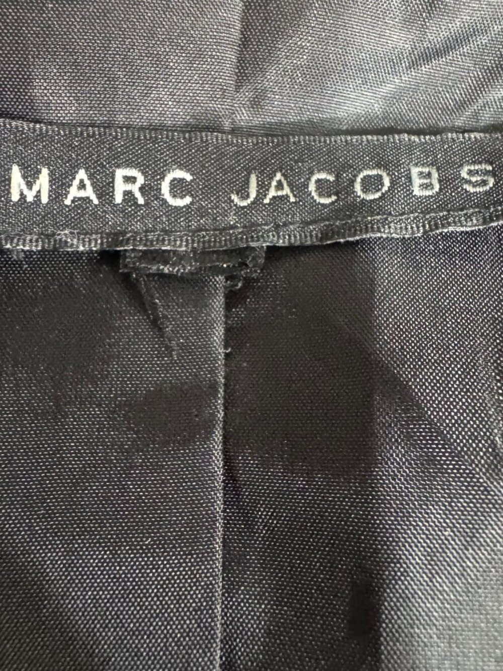 Marc Jacobs Vintage Y2K Black Cream 100% Silk Double-Breasted Statement Blazer - Picture 4 of 10